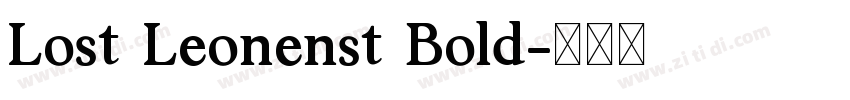 Lost Leonenst Bold字体转换